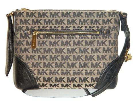 Michael Kors Fallon MK Signature Messenger Crossbody Bag 